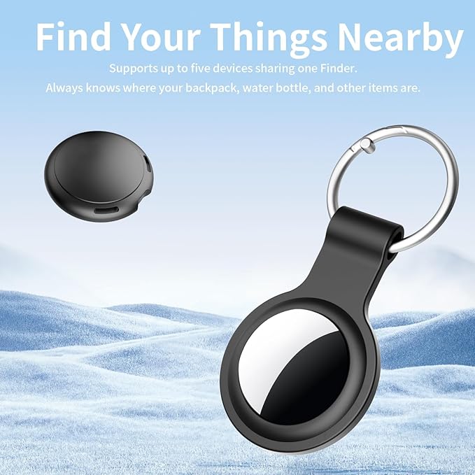 Tracker Tags 4 Pack [Apple MFi Certified] Pair with Apple Find My(iOS Only) Smart Bluetooth Tracking Tags Key Finder Item Locator Waterproof Worldwide Tracker for Pets Wallet Backpack Dogs Luggage