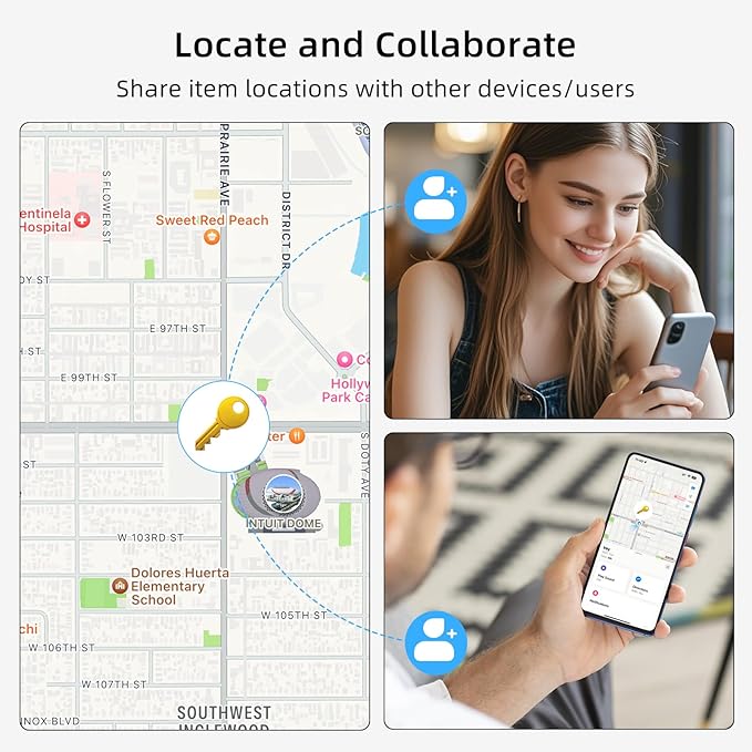 [Apple MFi Certified] Air Tracker Tag 1 Pack (iOS Only), Bluetooth Tracker for Apple Find My, Replaceable Battery, Key Finder and Item Locator Smart Tag for Keys, Bags, Luggage, Pets, Wallet (Black)