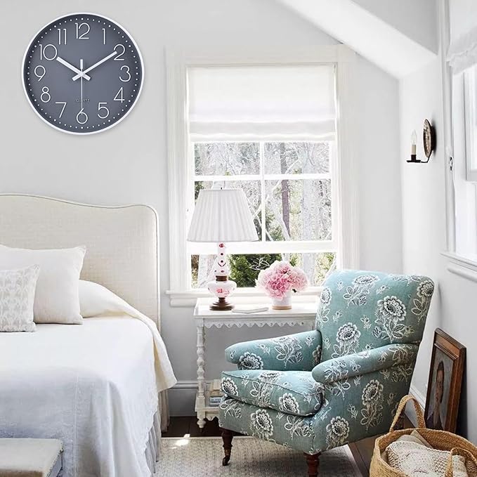 jomparis 16 Inch Large Wall Clock Silent Modern Elegant Simple Decor for Living Room Office