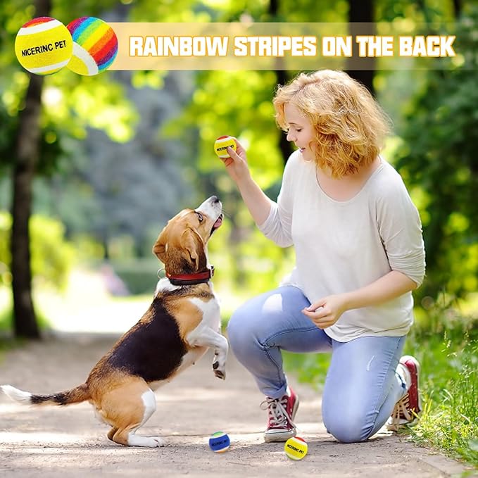 X-Small Dog Tennis Balls Dog Toys Ball 1.5" Pack of 12, Fit Ball Launchers