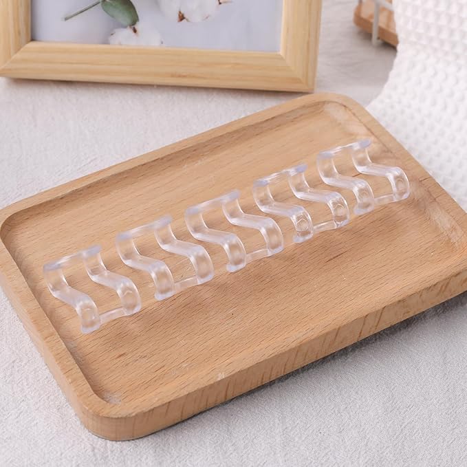 Hanger Hooks Space Saving, 60PCS Clothes Hanger Connector Hooks Closet Space Savers for Hanging Clothes, Clear