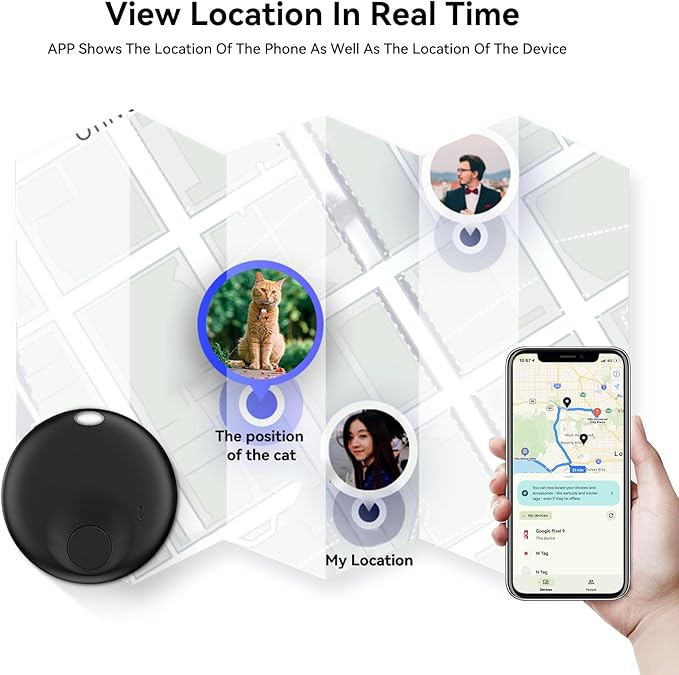 Air-Tag Item Finders with Apple Find My APP (Android Compatible) Air Tags Help You Track Your Keys, Wallet, Luggage, Backpack, Super Lightweight (1 PC)