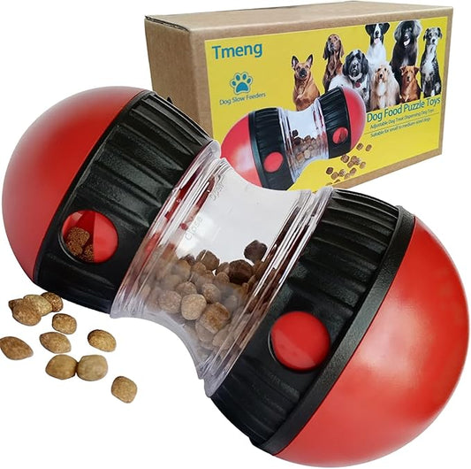 Dog Food Puzzle Toys, Adjustable Dog Treat Dispensing Dogs Toys, Interactive Chase Slow Feeder for Boredom and Stimulating, IQ Training for Medium/Large Dogs