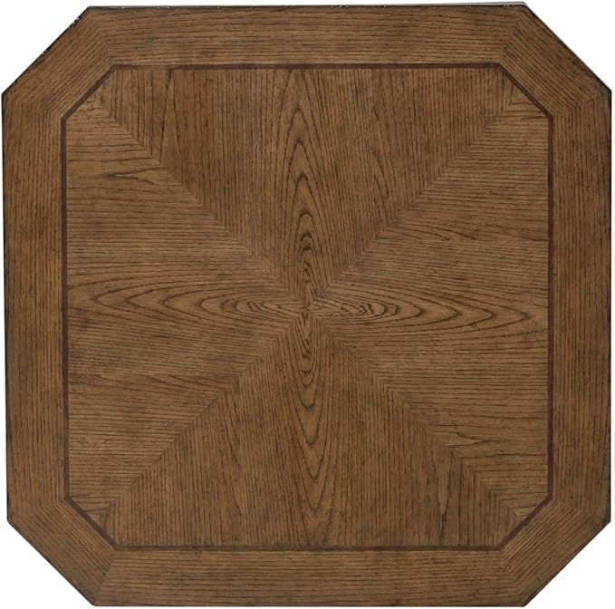 Liberty Furniture Carolina Park Octagonal Cocktail Table for Living Room - Amber Brown Oak