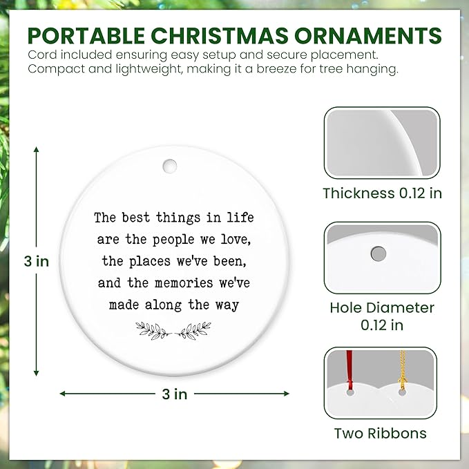 GEEMBI Christmas Inspirational Gifts for Women Men - Ceramic Christmas Ornaments 2025 for Xmas Decorations - Encouragement Thank You Employee Appreciation Gifts for Coworker Friends, Stocking Stuffers