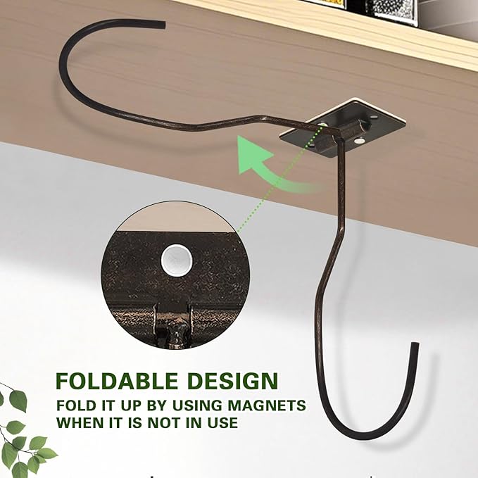 Banana Hanger Hook – Space Saving Banana Holder Hanger to Keep Bananas Fresh, Self Adhesive and Screw Banana Hook 1Pack Copper