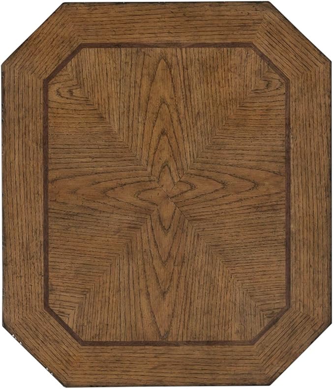 Liberty Furniture Carolina Park Octagonal End Table for Living Room - Amber Brown Oak