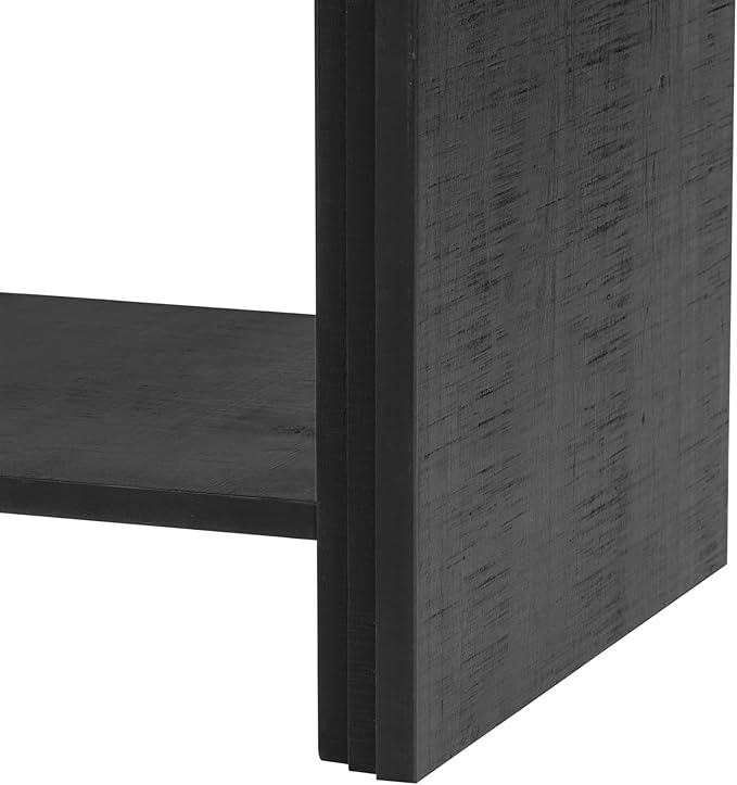 60'' Curved Sideboard with 4 Doors and Bottom Shelf, Versatile Wooden Accent Storage Cabinet Entryway Console Table for Hallway Living Room Dining Room (Black-4.16)