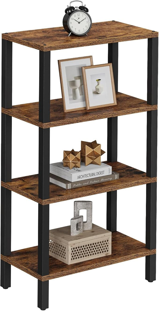 TUTOTAK Small Side Table, Narrow End Table, Skinny Sofa Table, Slim Nightstand, Couch Table, Living Room, Bed Room, Brown TB01BB078