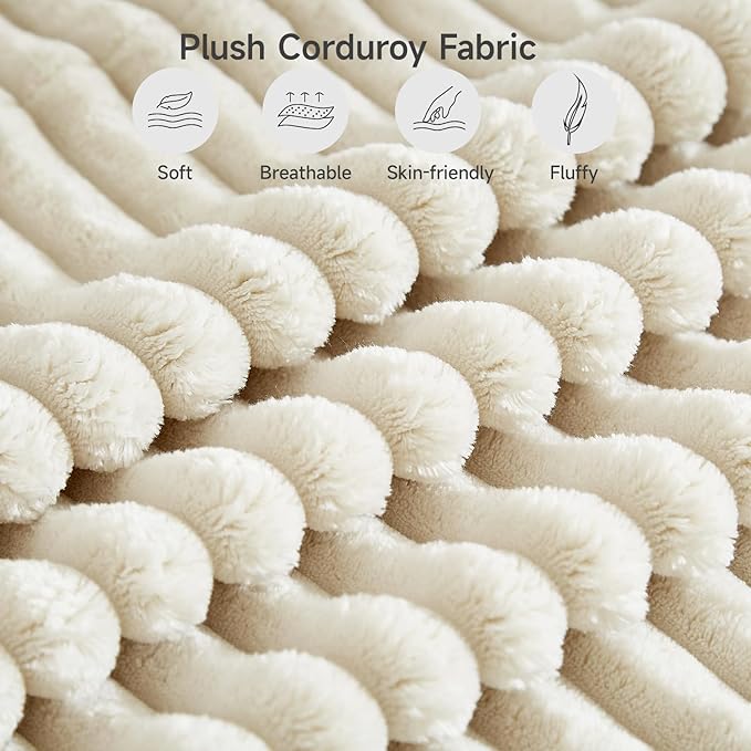 ONBRILL 110" Modular Sectional Sofa,L Shaped Couch 4 Seater with Sleeper Chaise,Upholstered Corduroy Couches for Living Room,Bedroom,No Assembly,Beige