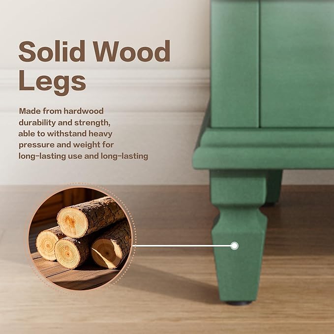 Rustic 55'' Tall Storage Cabinet with 2 Hollow-Carved Doors a Drawer, Wood Accent Cabinet with Solid Wood Legs for Living Room, Hallway, Dining Room (Antique Green-T)