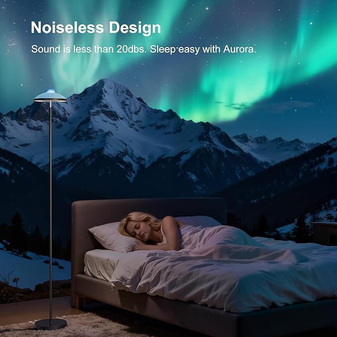 DUSKTEC Floor Lamp with RGB Star Projector, 15W 1400LM Dimmable 4 Color Temperatures LED Standing Lamp with Remote, Modern Tall Black Corner Lamp for Living Room, Bedroom, Office