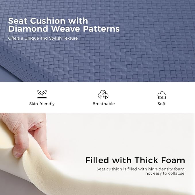 EcoHarbor Living Storage Ottoman Bench with Throw Ottomans, Modern End of Bed Bench, Upholstered Footrest Stool with Gold Legs for Living, Bedroom, Entryway and Hallway(Navy 60inch)