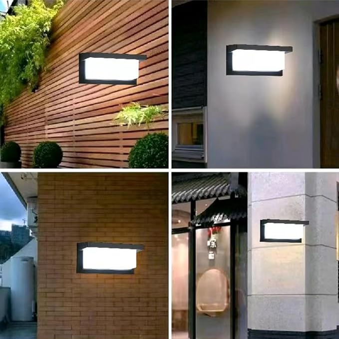 Wrasse Outdoor Wall Sconces Light 2000 Lumen 20W Wall Proch Lights 6500K Exterior Lighting fixtures120V Modern Mount Sconce Lamp for House Outside