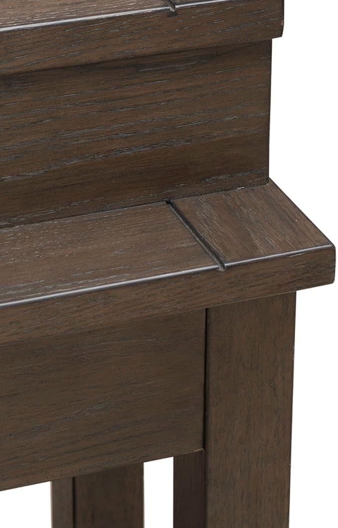 Liberty Furniture Cascade Falls Living Room 4 Piece Set - Console Bar Table, 3 Stools - Satin Espresso