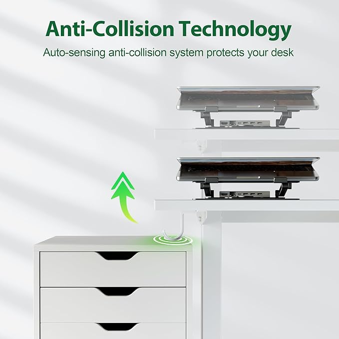 Agilestic Electric Standing Desk, Extra Large 71 x 31.5 Inches Height Adjustable Desk, Sit Stand Up Workstation for Home Office, Ergonomic Rising Gaming Computer Table with Memory Preset,White