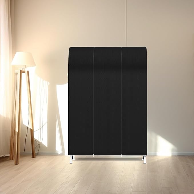 Zilink 43" Garment Rack Cover Dustproof Breathable Clothes Rack Cover Large Garment Bags Protector Cothing Rack with Cover with 2 Durable Zippers for Garment Rack, Black, (Rack Not Included)