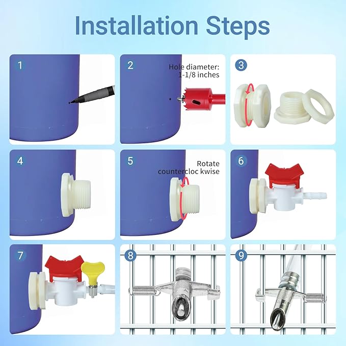 Automatic Rabbit Watering System,Rabbit Water Dispenser Kit,Automatic Rabbit Feeder,Nipple Drinker Feeders for Rabbits,Nipple Drinker Feed-ers