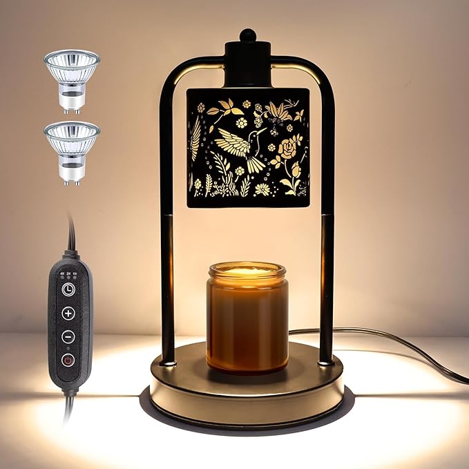 Candle Warmer Lamp Electric with Timer: Wax Melts for Warmer Yankee Candles Large - Dimmable Candle Warmer for Birthday Christmas Gift Bedroom Home Decor