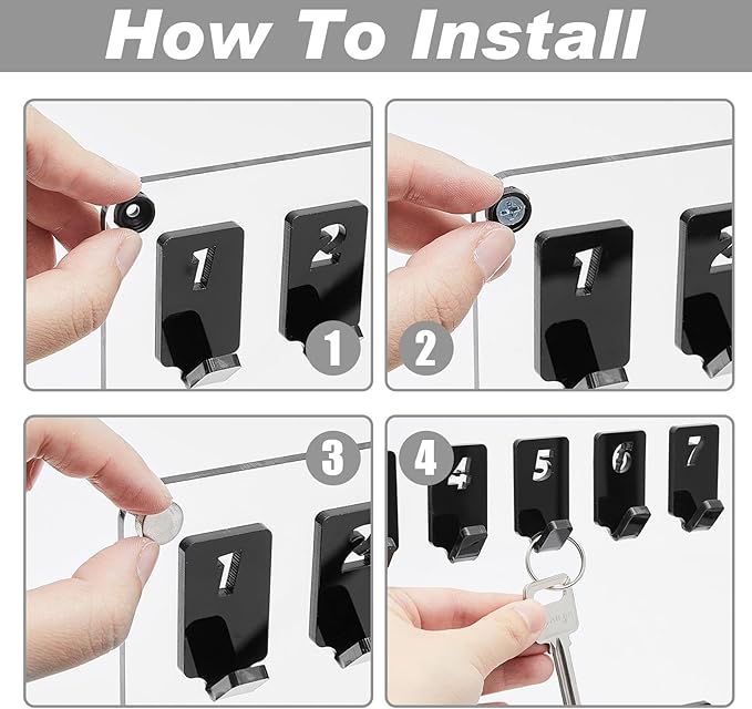 Acrylic Key Board with 100 No. Hooks Wall Mount Key Rack Holder Hanger Storage Collection for School, Garage, Car Dealer, Office, Hotel, Real Estate(Transparent)