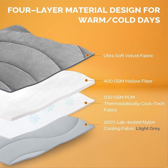 Cozyide Dog Crate Pad, Medium Reversible Dog Cooling Mat(Cool & Warm), Washable Soft Crate Mat for All Season, 28" L x 22" W, Dark Grey & Light Grey