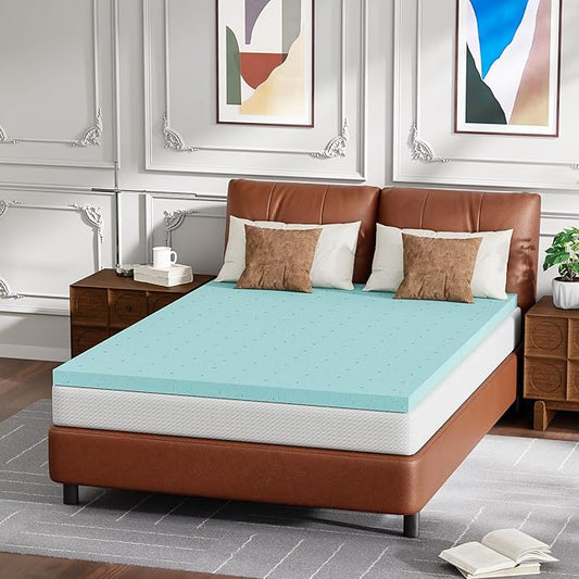 FDW | 5" Full Mattress + 2" Cooling Mattress Topper | Gel Memory Foam | Medium Firm Feel | White | with Washable Cover for Cool Sleep and Pressure Relief | Bed in a Box, CertiPUR-US Certified