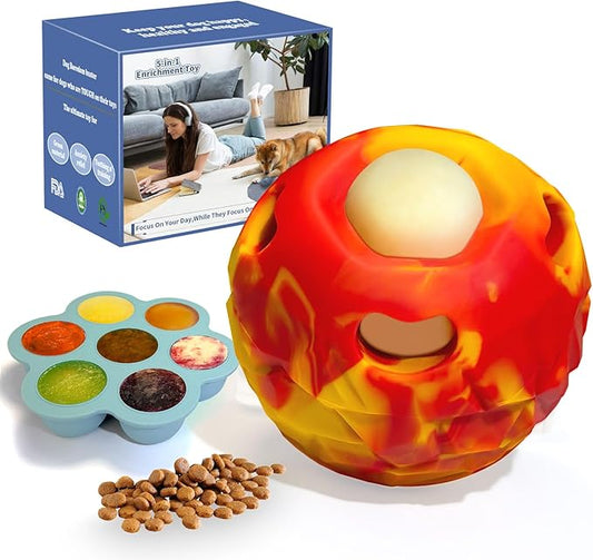 Dog Frozen Treat Toy, Slow Food Training to Relieve Boredom and Stimulating, Interactive Treat Dispensing Dog Toy, Interactive Chew Toys, Super Easy to Open Clean, for Small Dogs 10-30lbs.
