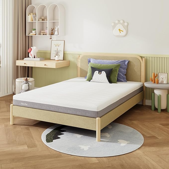 Novilla 8-Inch Gel Memory Foam Queen Size Mattress for Pressure Relief, Enhanced Support & Plush Comfort, Queen Bed in a Box, Bliss