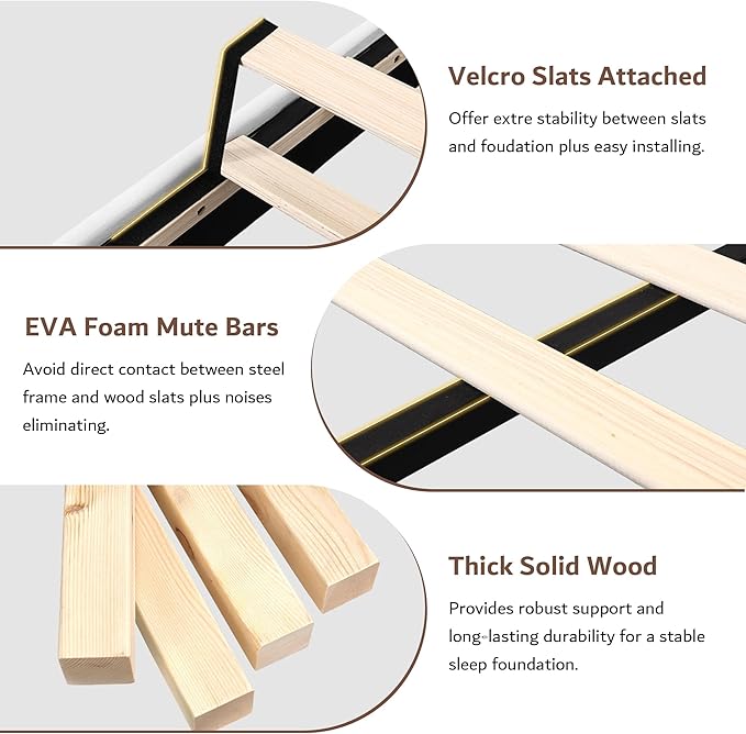 iPormis Queen Size Bed Frame with Charging Station, Velvet Platform Bed Frame with Wingback Upholstered Headboard, Solid Wood Slats Support, No Box Spring Needed, Easy Assembly, White