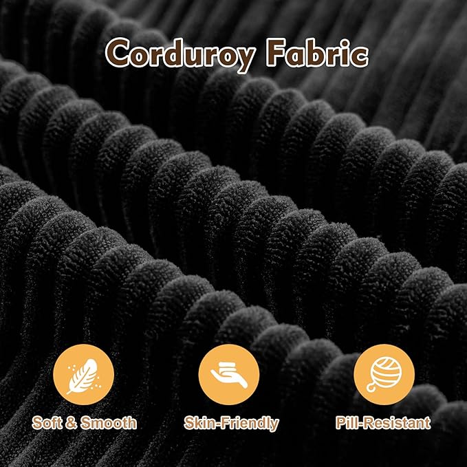 108" L Shaped Couch, Modular Sectional Sofa with Chaise, Cloud Boneless Couch with Deep Seat & Removable Pillow for Living Room, Bedroom,No Assembly Required（Black）