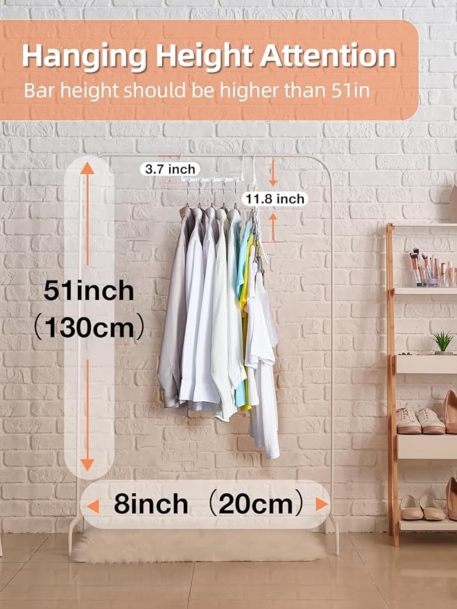 HOUSE DAY Closet Organizers and Storage, 16 Pack, Space Saving Hangers White, Closet Organizer Space Saver 80%, Sturdy Plastic Magic Hangers for All Types of Clothes, College Dorm Room Essentials