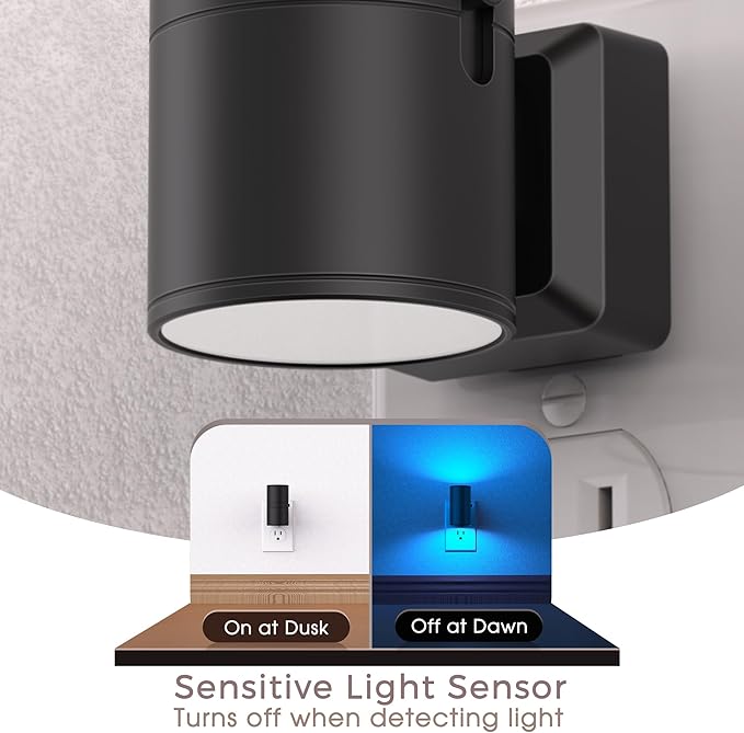 Briignite Night Lights Plug into Wall, 1 Pack 11-Color Changing Night Light with 1 Remote Control, 3000K+6000K+RGB LED Nightlight for Kids with Light Sensor, 0-100 LM Adjustable for Bedroom, Stairway