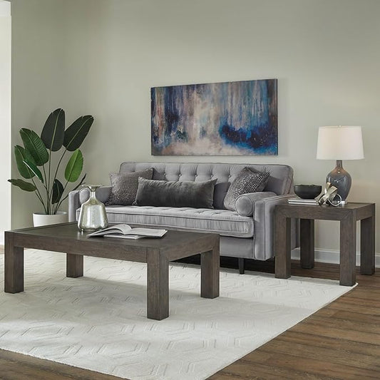 Liberty Furniture Cascade Falls Living Room 3 Piece Set - Cocktail Table, 2 Square End Tables - Satin Espresso