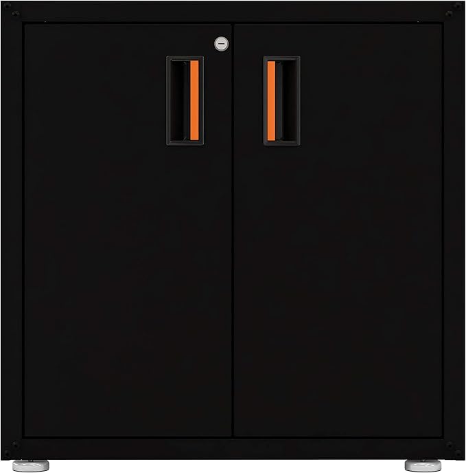 for Home Ready-to-Assemble Steel Cabinet with Two Doors (Black)