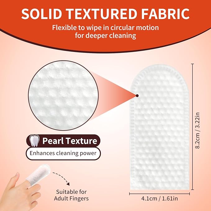 Dog Dental Wipes - Dental Finger Wipes for Cats & Dogs - Dog Toothbrush Finger Dental Wipes to Remove Plaque & Tartar,Effective Teeth Cleaner (Large)