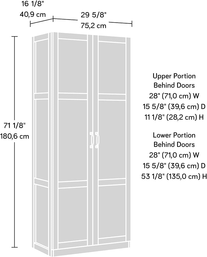 Sauder Select Storage Cabinet, Pantry Cabinet Kitchen Storage with Adjustable Shelves, Bathroom Storage Cabinet, in Reclaimed Pine