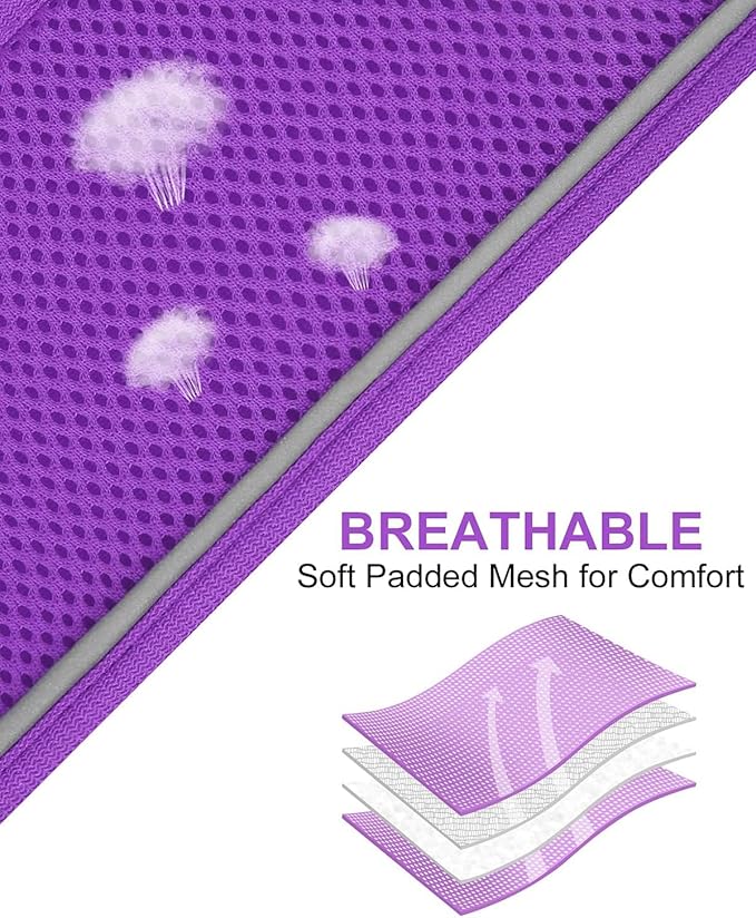 Joytale Small Dog Harness, Breathable Mesh Step-in Vest, Reflective Soft Padded Harnesses for Cats and Puppies Dogs, Purple, XXXS