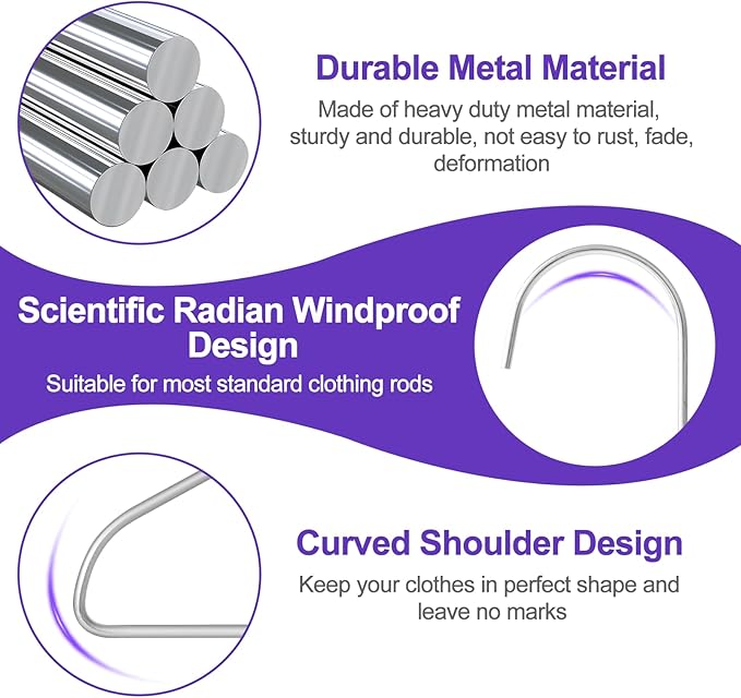 Wire Metal Hangers Bulk 200 Pack, Clothes Hangers Heavy Duty for Coats, Suits, Shirts, Pants, Skirts, Space Saving, Non Slip, Ultra Thin, 16 Inch, Silver