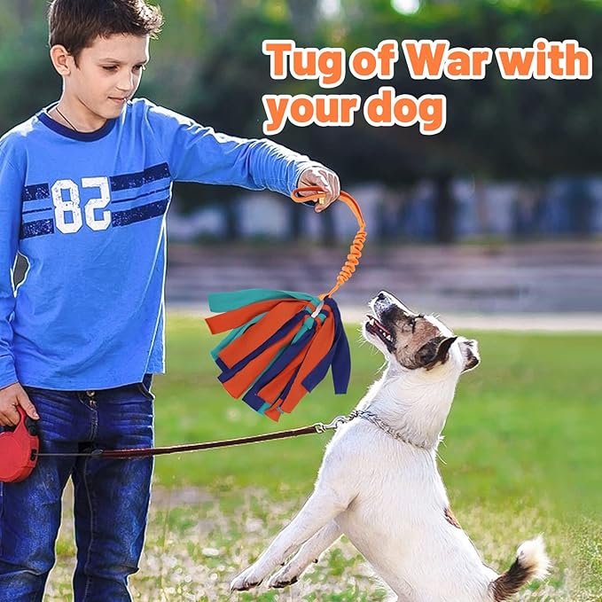 wodoca Interactive Dog Toys, Dog Rope Toys for Aggressive Chewers -Tough Rope Tug of War Dog Toys, Dog Tug Toy for Boredom for Small Medium Puppy Interacting Games (Orange)