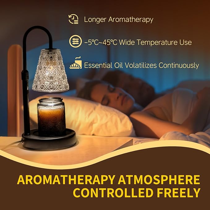 Candle Warmer Lamp with Timer Dimmable, Christmas Birthday Gifts for Women Mom, House Warming Gifts New Home Decor, Wax Melt Warmer for Jar Candles