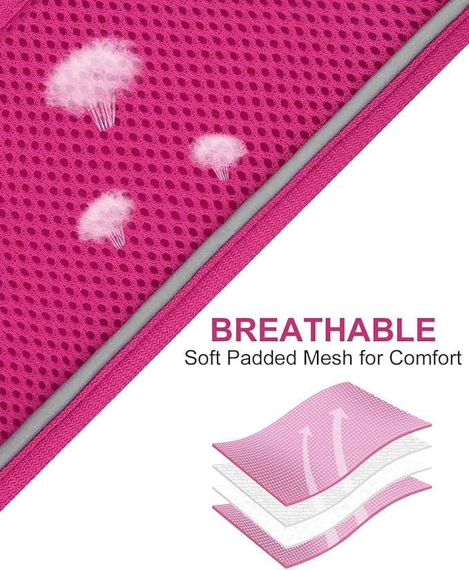 Joytale Small Dog Harness, Breathable Mesh Step-in Vest, Reflective Soft Padded Harnesses for Small and Medium Dogs, Hot Pink, M