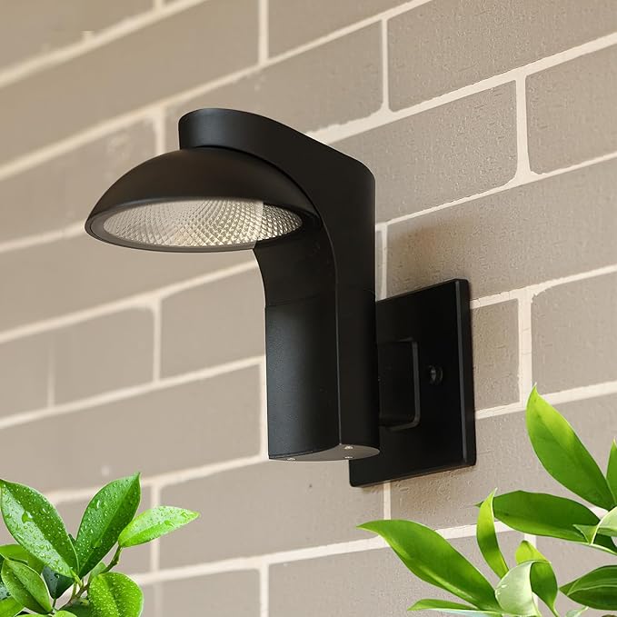 Dimmable LED Outdoor Wall Light,Lamps can be rotated 350 degreest, Porch Sconces Wall Mounted Lighting, 10%-100% Dimmable, 3000K, 120-277V IP65 Waterproof for Porch Patio Garage Door Entryway