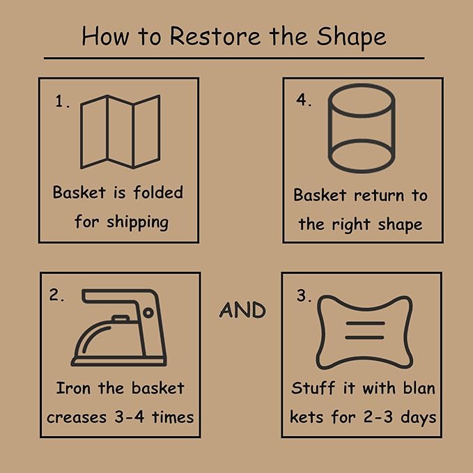 62L Jute Woven Hamper Laundry Basket Wicker Rope Clothes Hamper for Baby Nursery Kids Tall Rattan Blanket Basket in Living Room Bedroom