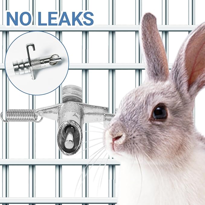 Automatic Rabbit Watering System,Rabbit Water Dispenser Kit,Automatic Rabbit Feeder,Nipple Drinker Feeders for Rabbits,Nipple Drinker Feed-ers