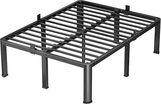 20 Inch Queen Heavy Duty 3500 lbs Bed Frame with Round-Corner Legs & Anti-Squeak Design – Quick Assembly Metal Platform, No Box Spring Needed