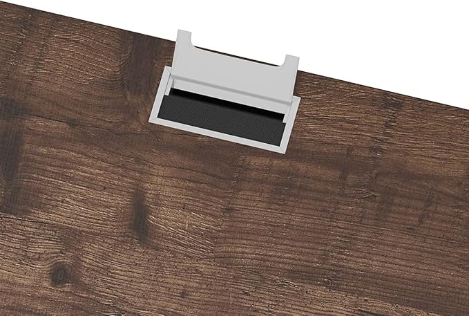 BON AUGURE Farmhouse Computer Desk, Modern Industrial Home Office Desks, Wood Metal Study Writing Table, Sturdy Gaming Desk (Rustic Oak, 54 Inch)