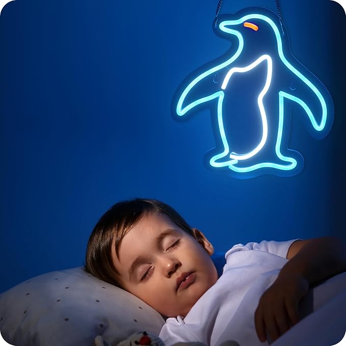 Penguin neon signs for wall decor penguin LED light for bar pub store club garage bedroom home artwork gift