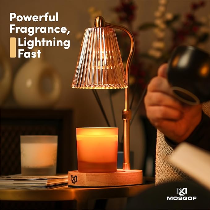 Candle Warmer Lamp with Timer and Dimmable, Candle Lamp Warmer for Mom Birthday Gifts, Elegant Design Electric Candle Warmers for Aromatherapy, Portable Wax Warmer Lamp