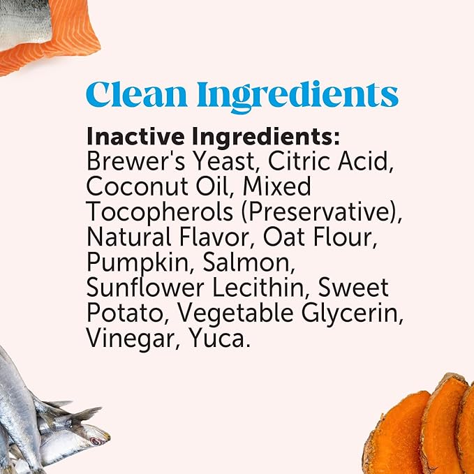 Pet Honesty Omega Skin Health Chews for Dogs, Alaskan Salmon Oil, Omega-3 Fish Oil, Krill, Spirulina, Omega-3s, Healthy Skin & Coat, Itchy Skin, Dog Allergies, May Reduce Shedding (90 Count)