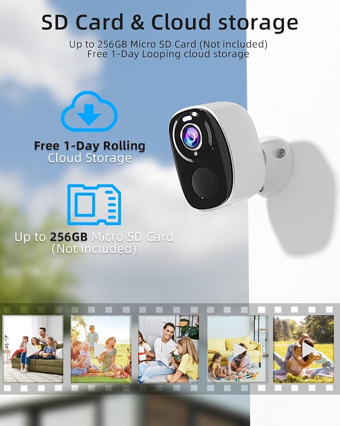 5G/2.4G WiFi Security Cameras Wireless Outdoor, 2K Battery Powered WiFi Cameras with AI Motion Detection Spotlight Siren,Color Night Vision, 2-Way Talk, Waterproof, Cloud/SD Storage, Works w/Alexa